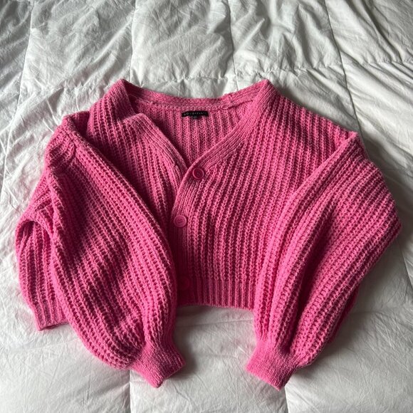 love ellie Sweaters - Love Ellie pink cropped knit cardigan